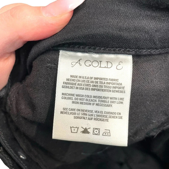 Agolde Sophie Skinny Jeans High Rise Distressed Moonstruck Wash Black Size 28 - Picture 11 of 12